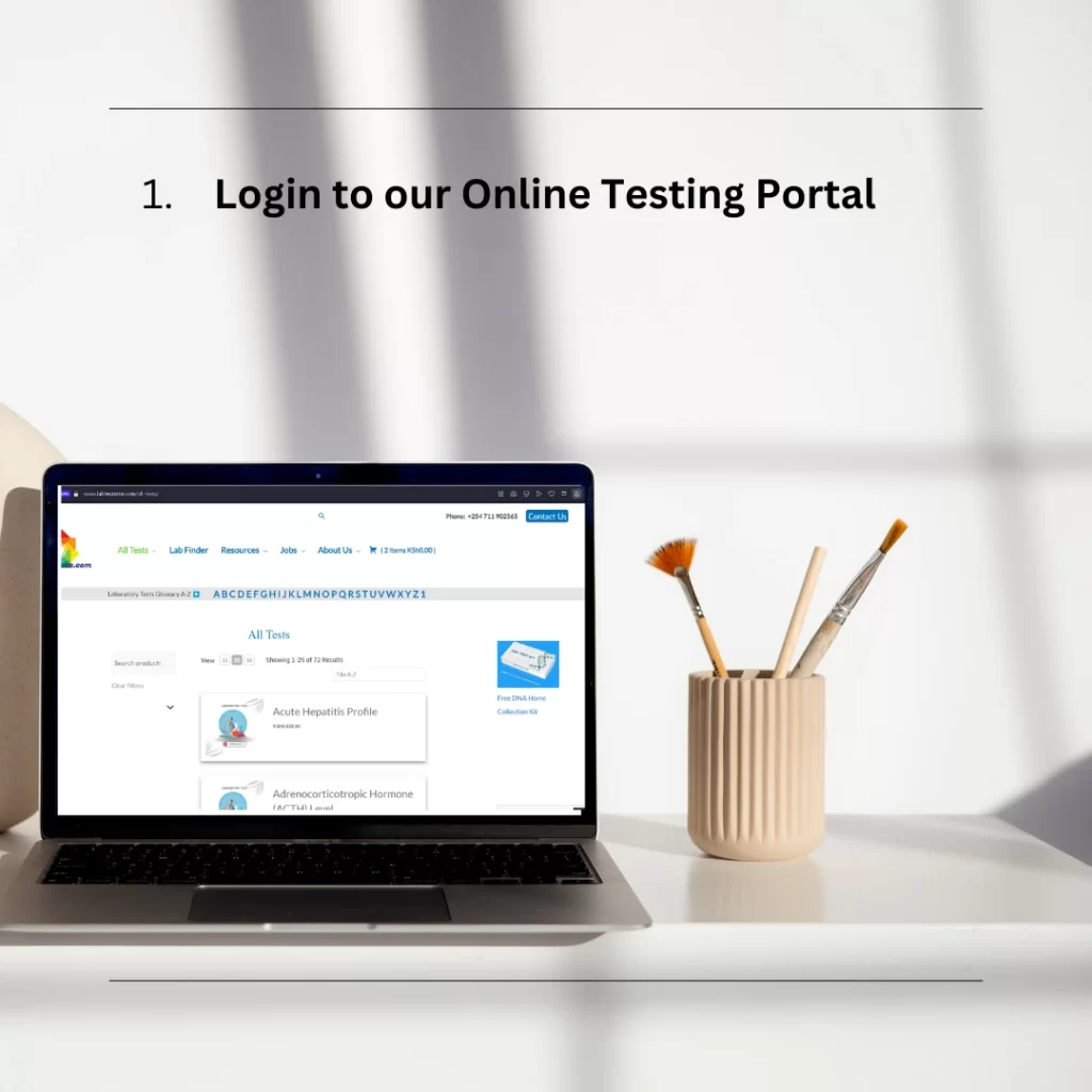 Login to testing portal